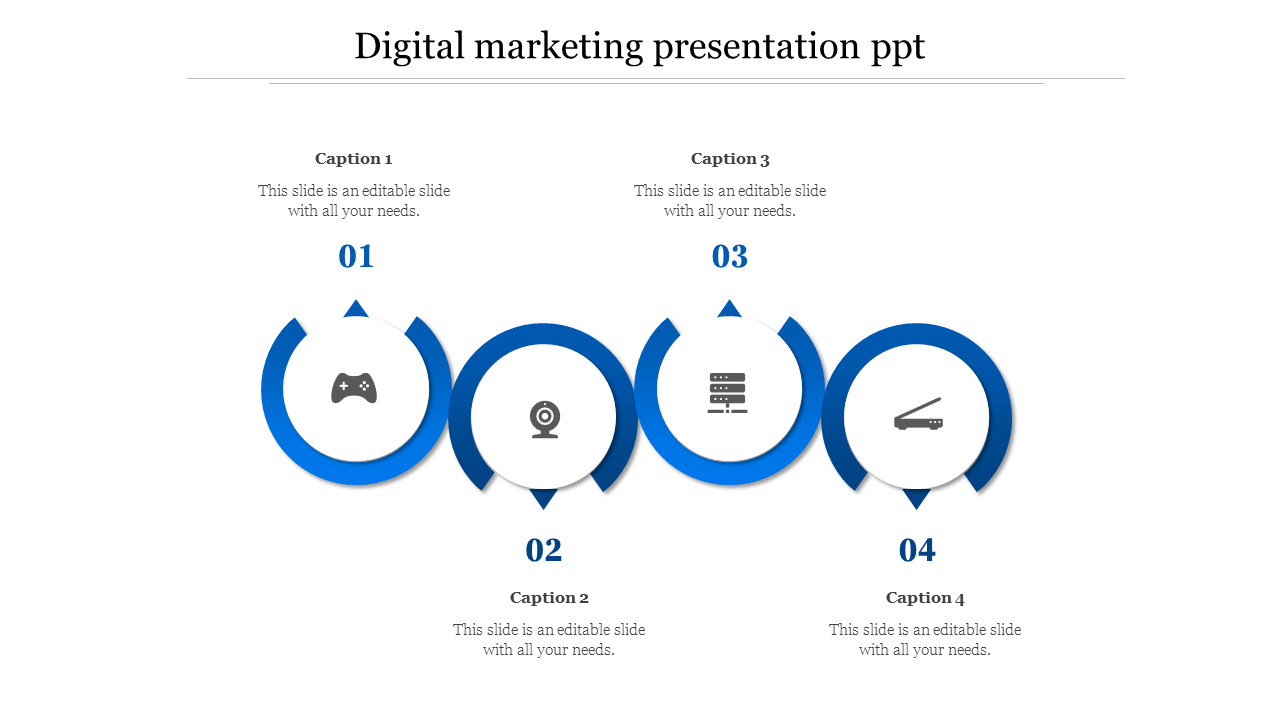 digital marketing presentation ppt-Blue